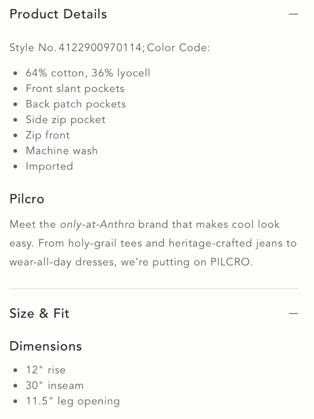 Anthropologie Pilcro Parachute Jeans, Size 32, New without Tag - Picture 16 of 16